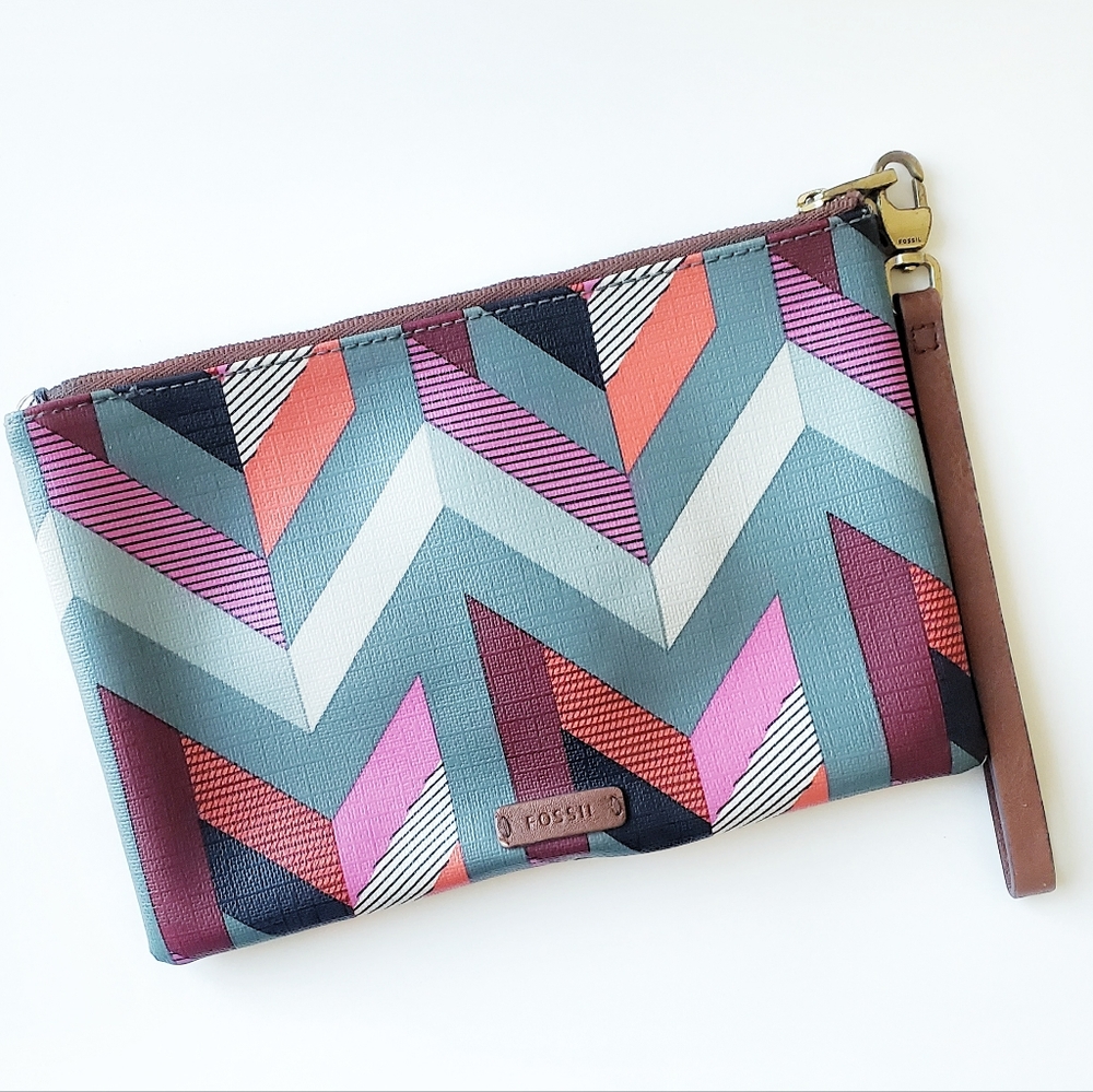 Fossil Geometric Multi-Colored Wristlet